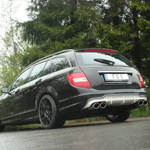 Neu Im Sortiment Fox Duplex Auspuff Sportauspuff Endschalldämpfer für Mercedes C-Klasse W204 S204