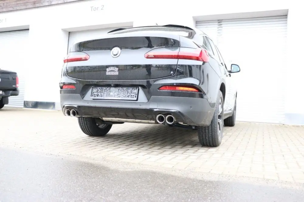 Zertifiziert Fox Duplex Auspuff Sportauspuff Endschalldämpfer für BMW X4 G02 2.0l 135kW 2018-