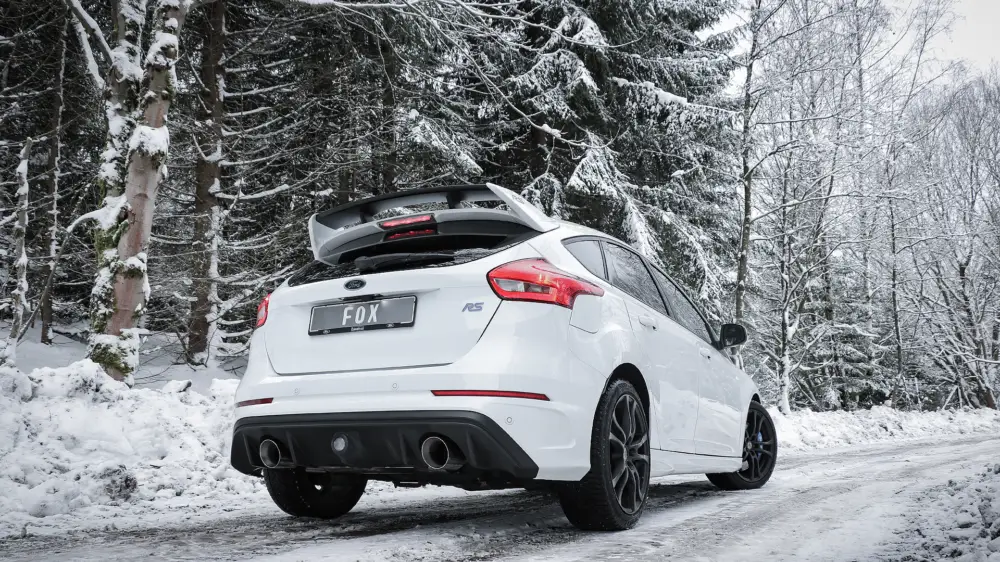 Letzte Chance Fox Duplex Sportauspuff Endschalldämpfer für Ford Focus III RS 2.3l 257kW