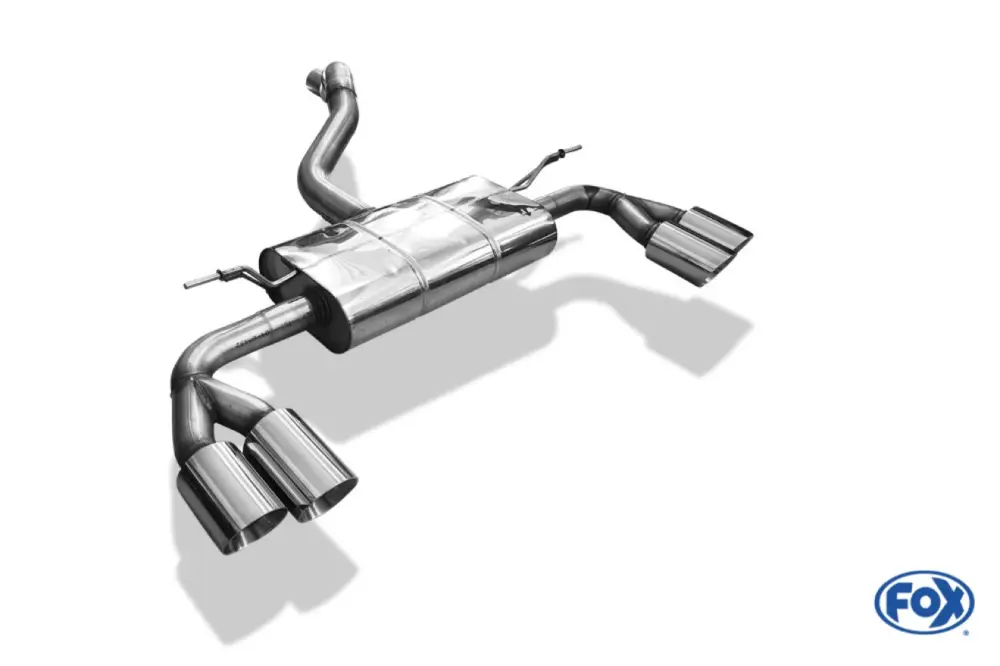 Preis Gesenkt Fox Duplex Auspuff Sportauspuff Endschalldämpfer für Ford Focus IV 1.5l