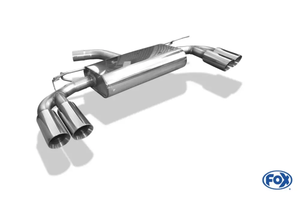 Wochenendangebot Fox Duplex Sportauspuff Endschalldämpfer für Audi A3 8V Limo S-Line 1.8l 132kW