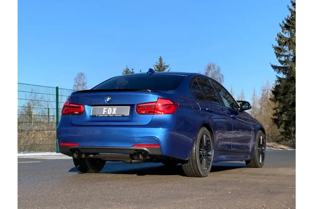 Must-Have Fox Duplex Sportauspuff Endschalldämpfer für BMW F30/31 330i xDrive 2.0l 185kW
