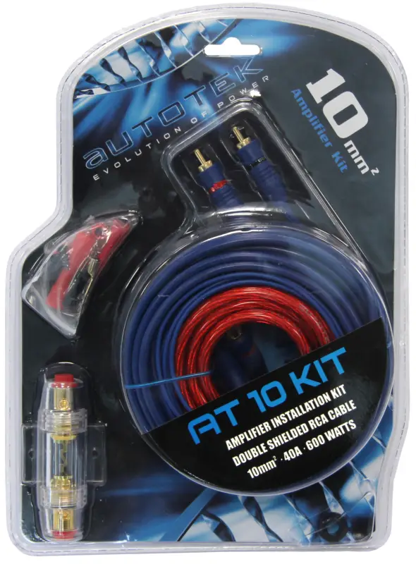 Aktuell AUTOTEK AWK10 10mm² Endstufe Verstärker Anschluss Set Amplifier Auto Kabel Kit
