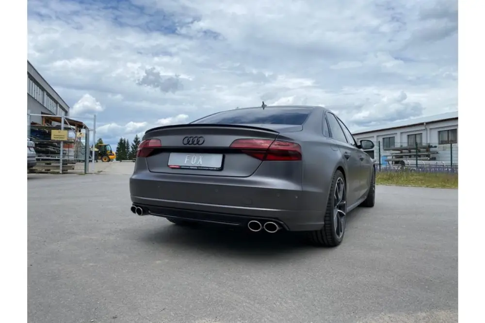 Neue Kollektion Fox Duplex Auspuff Sportauspuff Komplettanlage für Audi S8 4H 4,0l 382/445kW