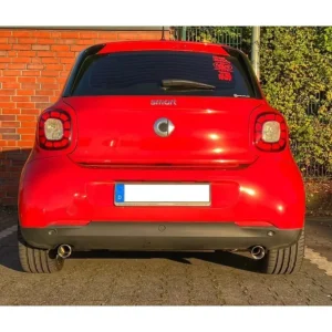 Online Kaufen Fox Duplex Auspuff Sportauspuff Endschalldämpfer für Smart Forfour 453 0,9l 1.0l