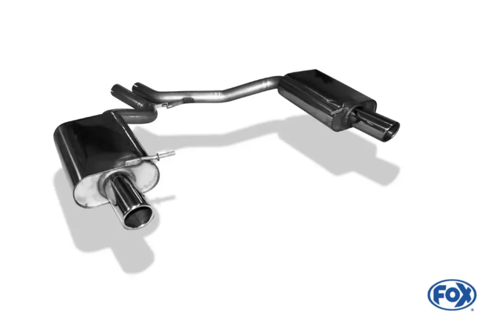 Sonderangebot Fox Duplex Auspuff Sportauspuff Komplettanlage für Audi A4 B6 1.8l T 2.4l