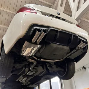 Fox Duplex Auspuff Sportauspuff Endschalldämpfer für BMW E60/61 520i 523i Billig