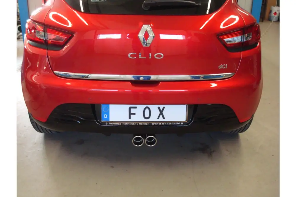 Fox Auspuff Sportauspuff Endschalldämpfer für Renault Clio IV 0.9l 1.2l 1.5l Preisknaller