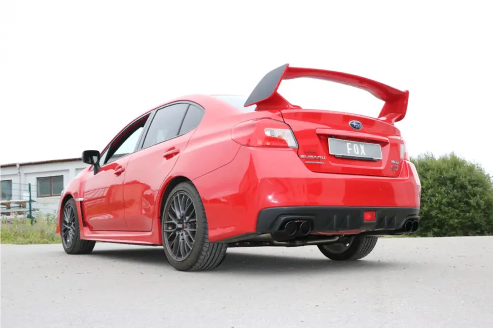 Fox Duplex Auspuff Sportauspuff Komplettanlage für Subaru WRX V1 Stufenheck 2.5l Bestpreis