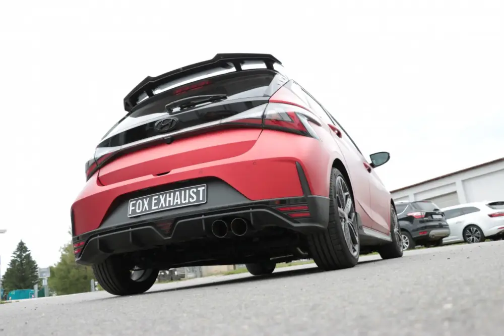 Zertifiziert Fox Auspuff Sportauspuff Endschalldämpfer für Hyundai I20 N BC3 1,6l 150kW