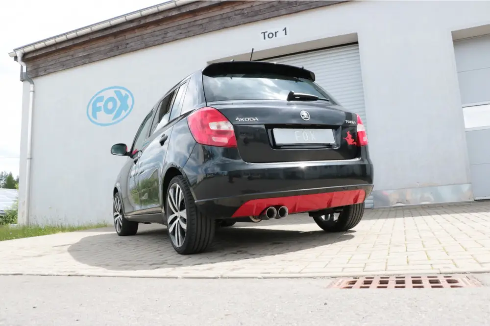 Neu Im Sortiment Fox Auspuff Sportauspuff Endschalldämpfer für Skoda Fabia Limo