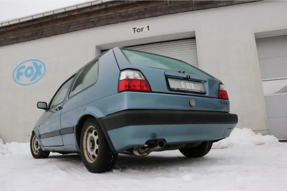 Fox Auspuff Sportauspuff Endschalldämpfer für VW Golf II 19E 1,0l 1,3l 1,6l 1,8l Aktuell
