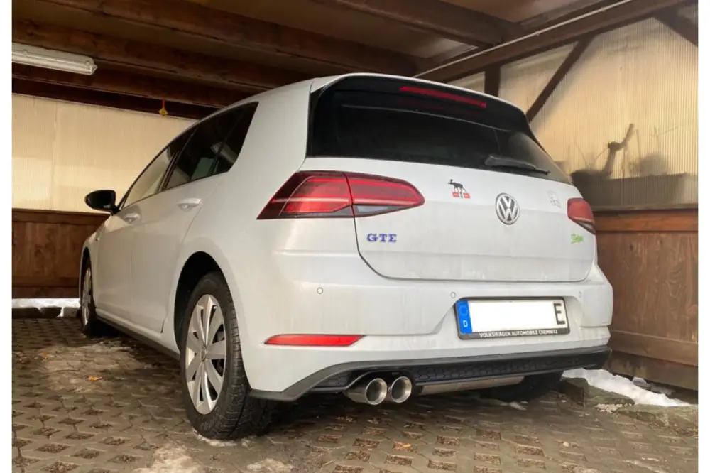 Fox Auspuff Sportauspuff Endschalldämpfer für VW Golf VII GTE 1,4l 110kW Sale