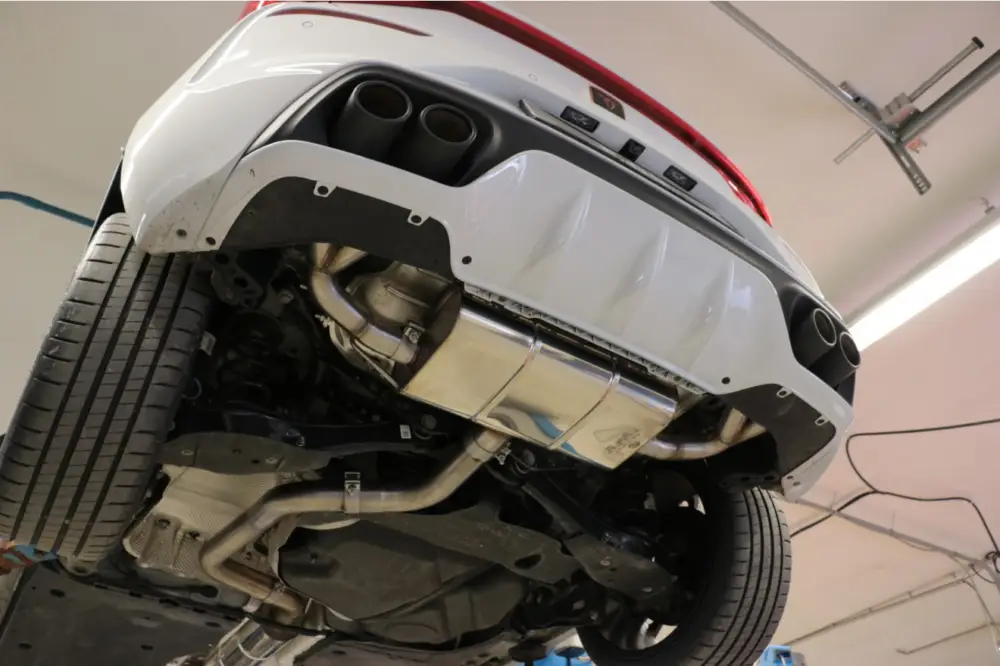 Schneller Versand Fox Duplex Auspuff Sportauspuff Endschalldämpfer für Cupra Leon 4x2 KL 2,0 221kW