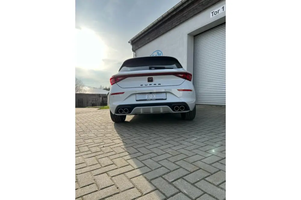 Fox Duplex Auspuff Sportauspuff Endschalldämpfer für Cupra Leon 4x2 KL 2,0 221kW Geprüft