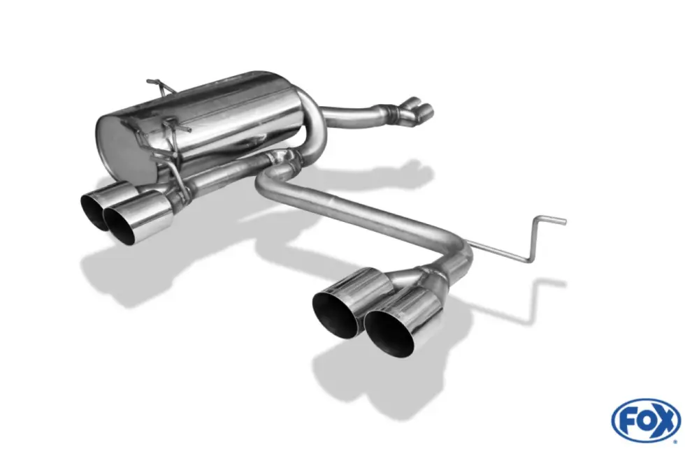 Neue Ware Fox Duplex Sportauspuff Komplettanlage für BMW E46 320 323 325 328 330 M3 Optik