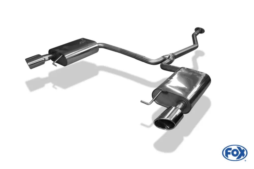 Neuheit Fox Duplex Auspuff Sportauspuff Endschalldämpfer für Mazda 6 GH Benzin