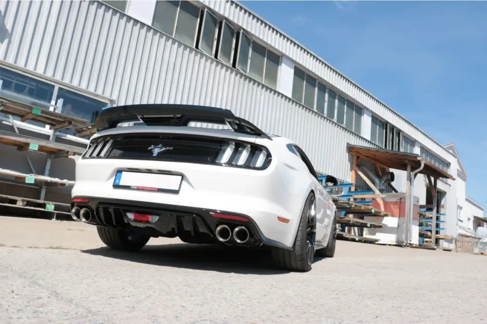 Rabatt Fox Duplex Auspuff Sportauspuff Endschalldämpfer für Ford Mustang 6 Coupe Cabrio