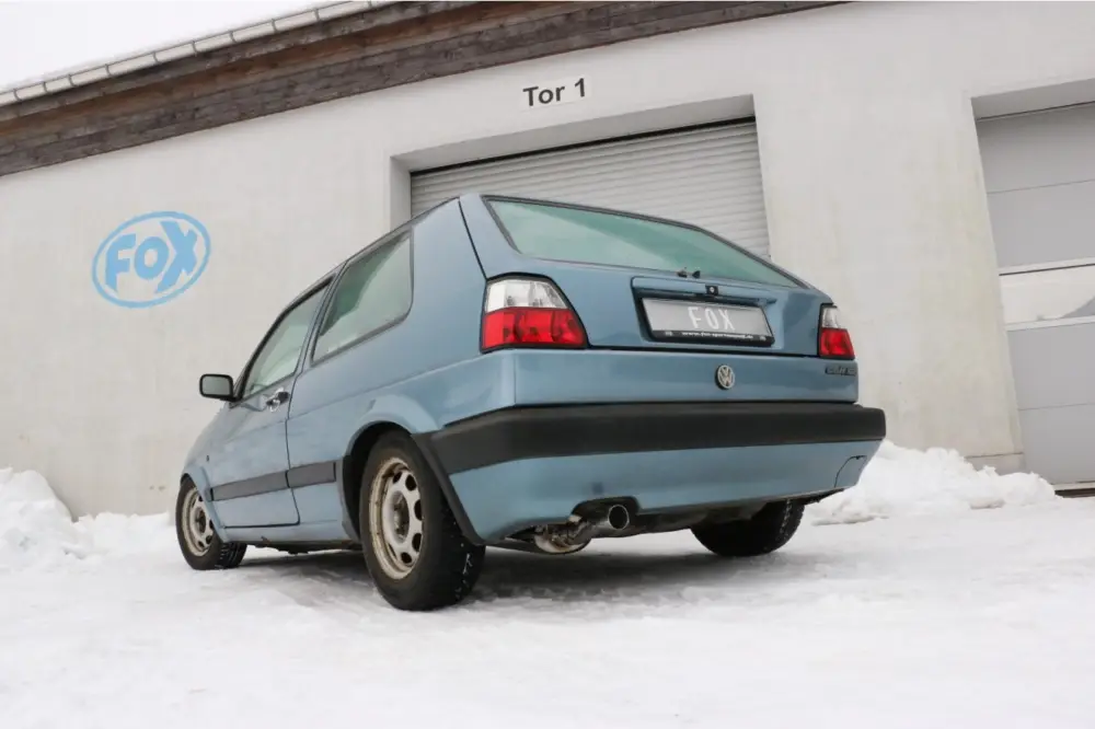 Sichere Zahlung Fox Auspuff Sportauspuff Komplettanlage für VW Golf II 19E 1.0l 1.3l 1.6l 1.8l