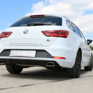 Aktuell Fox Duplex Auspuff Sportauspuff Endschalldämpfer für Seat Leon 5F ST StarreAchse
