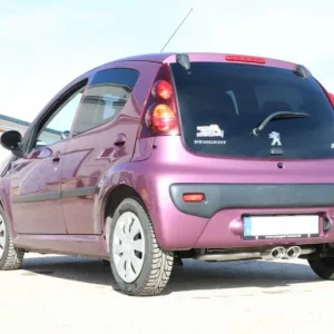 Fox Auspuff Sportauspuff Endschalldämpfer für CitroenC1 Peugeot 107 Toyota Aygo Mega-Angebot