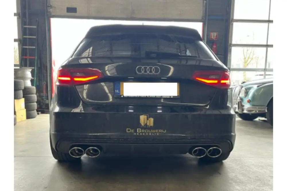 Fox Duplex Auspuff Sportauspuff Endschalldämpfer für Audi A3 8V Sportback E-tron Echt