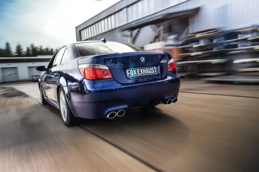 Solange Der Vorrat Reicht Fox Duplex Auspuff Sportauspuff Komplettanlage für BMW E60 M5 5,0l 373kW