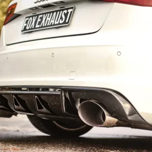 Top-Preis Fox Duplex Auspuff Sportauspuff Endschalldämpfer für Audi A3 8V Sportback 2.0