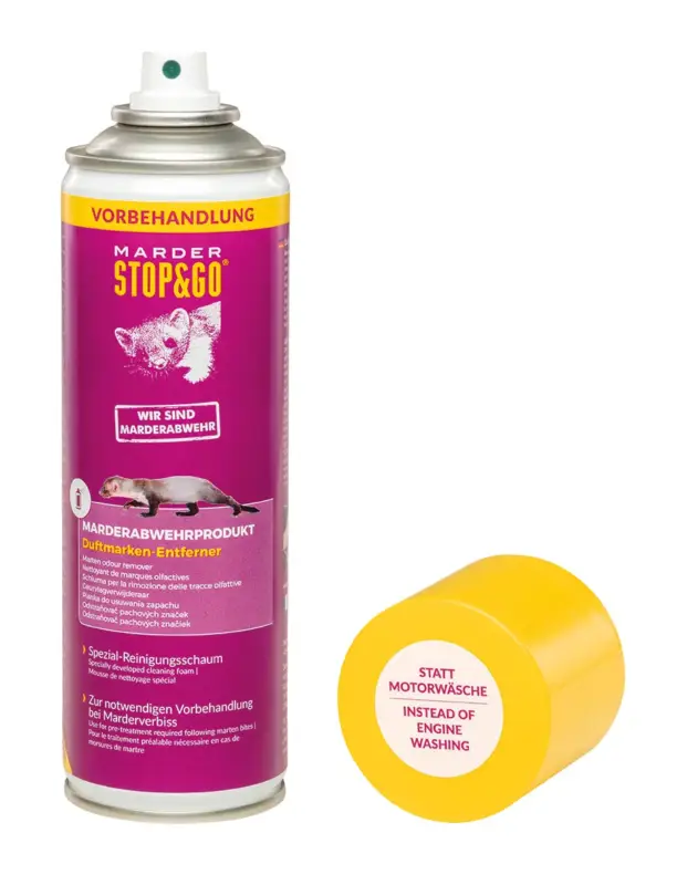 Stop&Go Duftmarken-Entferner Reinigungsschaum Abwehr Schutz Anti-Marder 300ml Billig