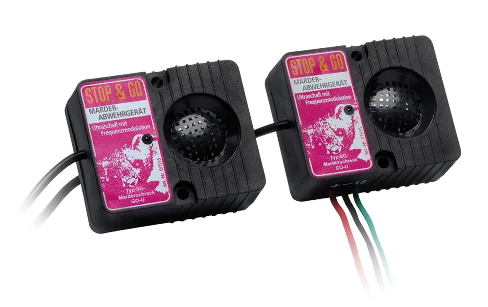 Stop&Go 12V Ultraschall Marderabwehrgerät 2 Lautsprecher Frequenzmodulation Bestpreis