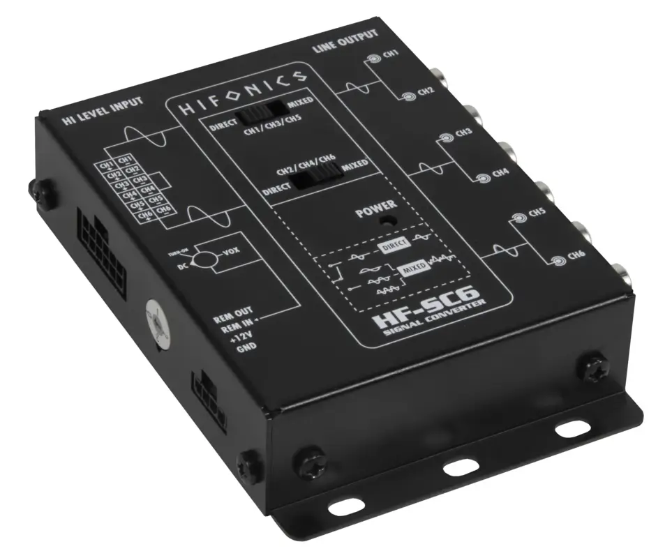 HIFONICS 6 Kanal High to Low Level Konverter Autoradio HF-SC6 (mit EPS) Sonderaktion