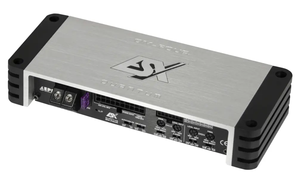 ESX QUANTUM Digital 4 Kanal Endstufe Verstärker Lautsprecher Mini AMP QM-FOUR Versand Am Gleichen Tag