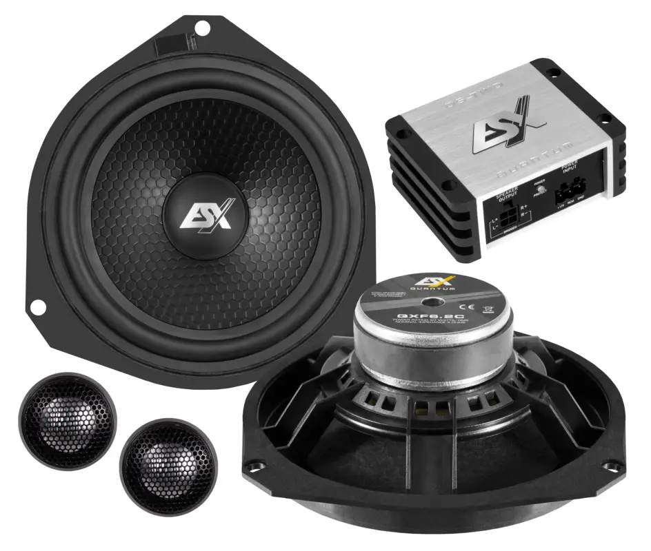 ESX QUANTUM Aktives Komposet Lautsprecher Verstärker Kit 16 cm QXFA-6.2C Billig