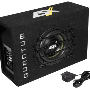 ESX QUANTUM Aktiv Active Subwoofer Bass Gehäuse mit Endstufe Verstärker QXB-6A Geprüft
