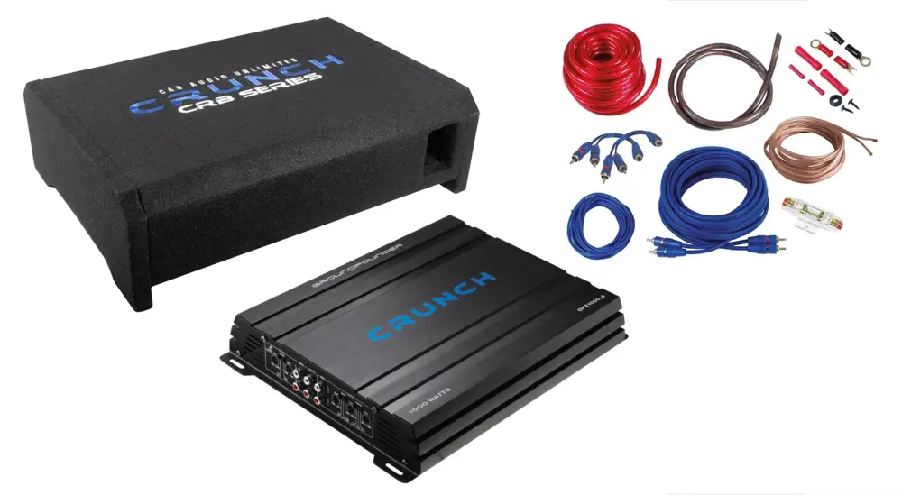Beliebt CRUNCH GROUNDPOUNDER Endstufe Sound Komplett Paket Car Auto HiFi Anlage CBP1000F