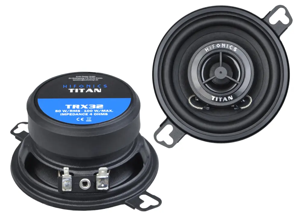 HIFONICS TITAN Lautsprecher Auto Boxen Set Koax 8,7 cm TRX-32 Preisreduziert
