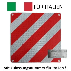 Jetzt Kaufen Warntafel ALU 50x50cm für Italien mit offizieller Typengenehmigung