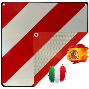 Top-Angebot Warntafel ALU 50x50cm für Italien und Spanien mit offizieller Typengenehmigung