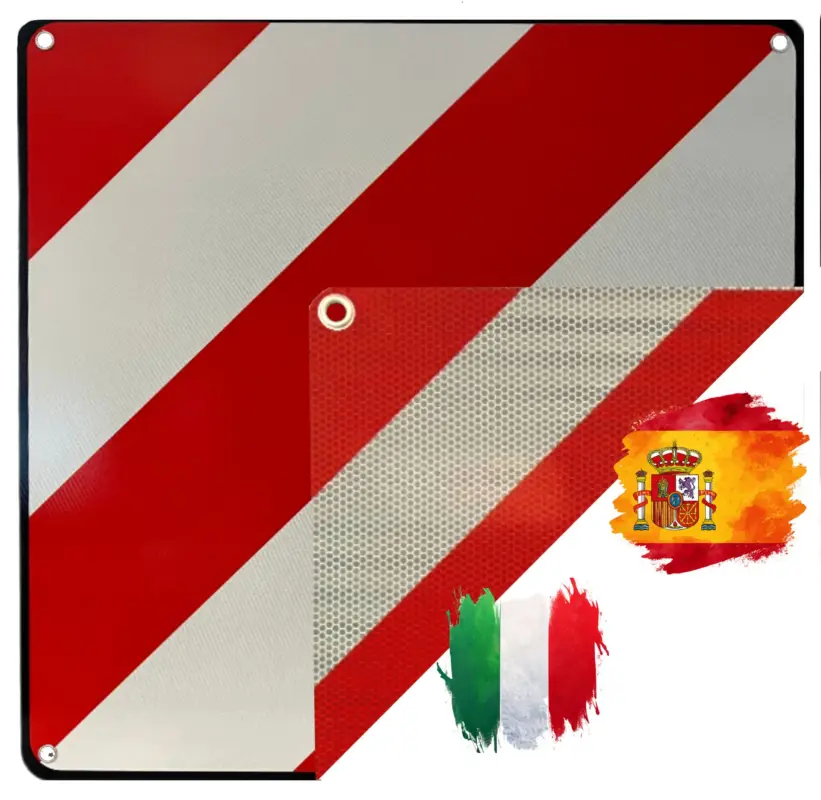 Top-Angebot Warntafel ALU 50x50cm für Italien und Spanien mit offizieller Typengenehmigung