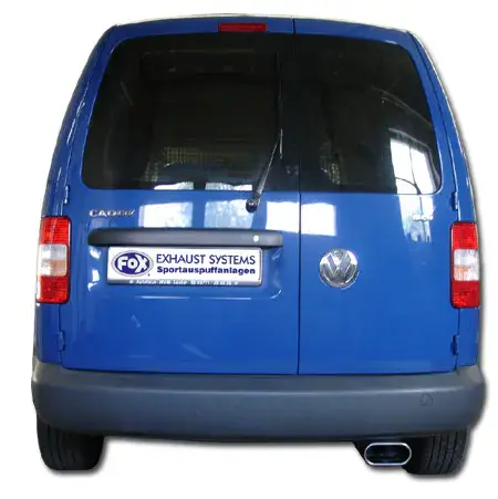 Neu Fox VW Caddy III Endschalldämpfer einseitig - 160x80 Typ 53