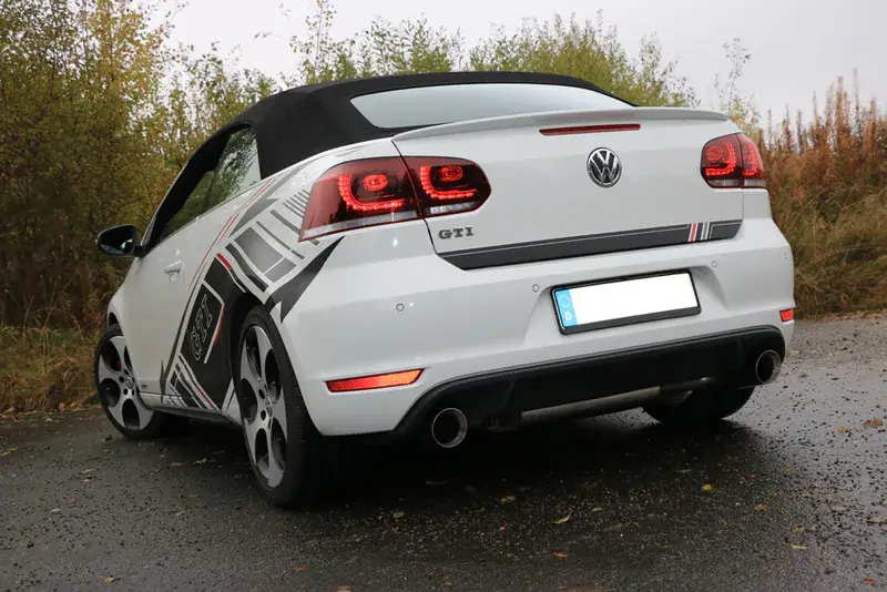 Fox VW Golf 6 GTI + Cabrio Endschalldämpfer Ausgang rechts/links - 1x100 Typ 25 rechts/links Online Kaufen