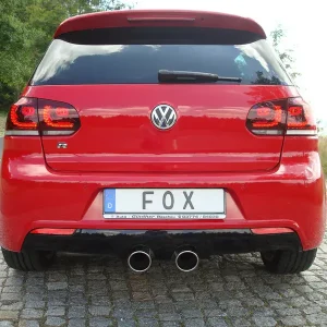 Fox VW Golf VI R 4motion Endschalldämpfer Ausgang mittig - 2x100 Typ 16 Top-Angebot