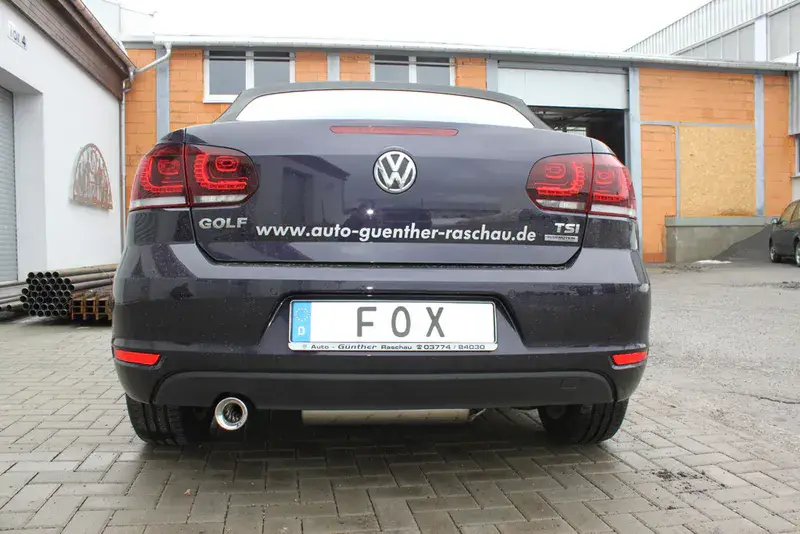 Sonderangebot Fox VW Golf VI Cabrio Endschalldämpfer - 1x90 Typ 13