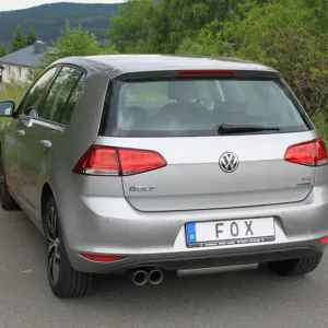 Expressversand Fox VW Golf VII - mit starrer Hinterachse Endschalldämpfer einseitig - 2x80 Typ 25