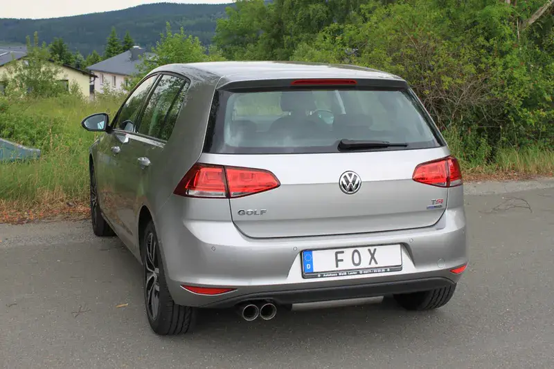 Expressversand Fox VW Golf VII - mit starrer Hinterachse Endschalldämpfer einseitig - 2x80 Typ 25