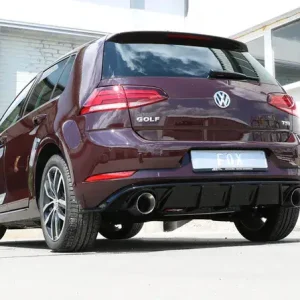 Abverkauf Fox VW Golf VII Facelift starre Hinterachse - Einsatz schwarz Endschalldämpfer rechts/links - 1x114 Typ 25 rechts/links inkl. Heckeinsatz schwarz lackiert
