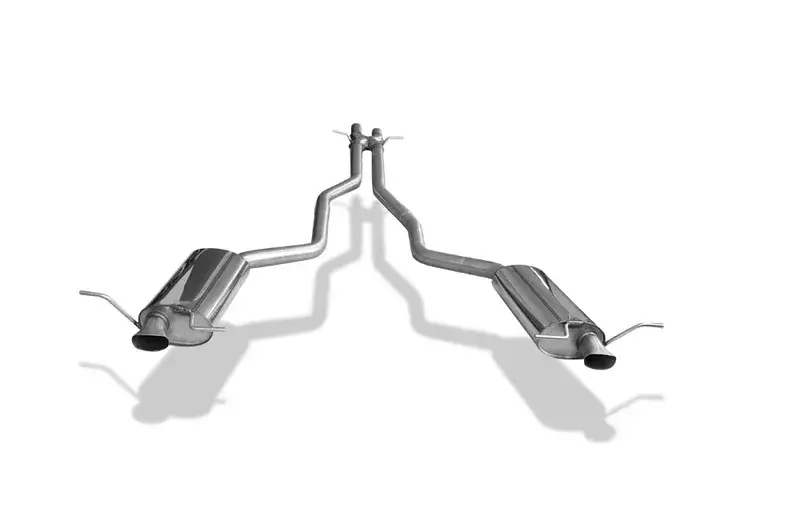 Heißes Angebot Fox VW Phaeton - 3D Endschalldämpfer rechts/links mit X-Pipe - Austritt der Endrohre in den originalen Endrohren