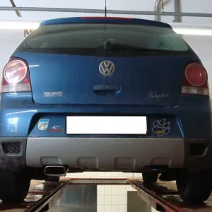 Fox VW Polo 9N Cross Endschalldämpfer - 145x65 Typ 59 Zertifiziert