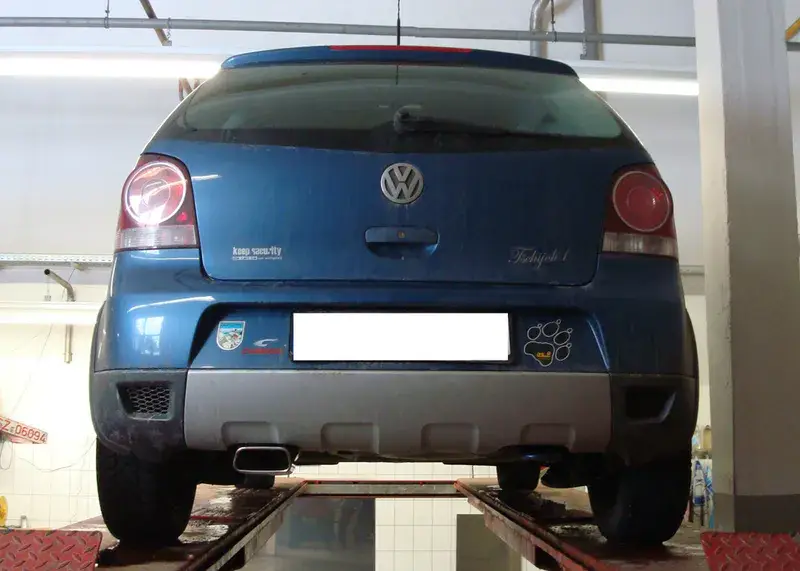 Fox VW Polo 9N Cross Endschalldämpfer - 145x65 Typ 59 Zertifiziert