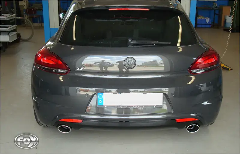 Fox VW Scirocco R - 13 Endschalldämpfer Ausgang rechts/links - 115x85 Typ 32 rechts/links Neu